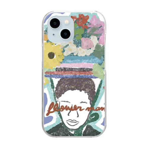 flower man Clear Smartphone Case