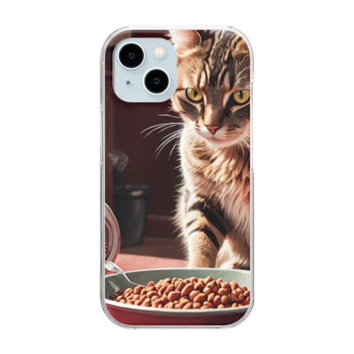 フーズ猫 Clear Smartphone Case