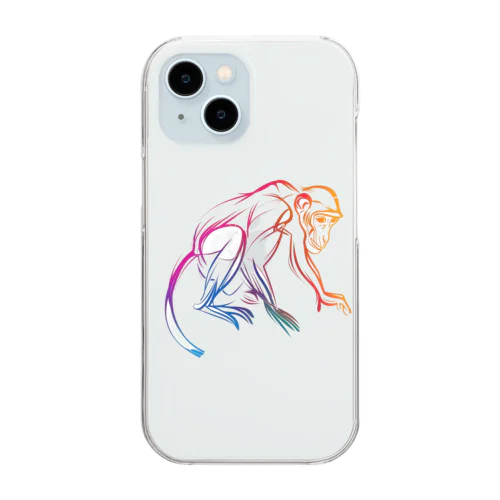 カラフルな猿 Clear Smartphone Case