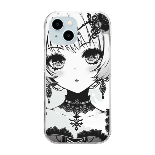 モノクローム・エレガンス Clear Smartphone Case