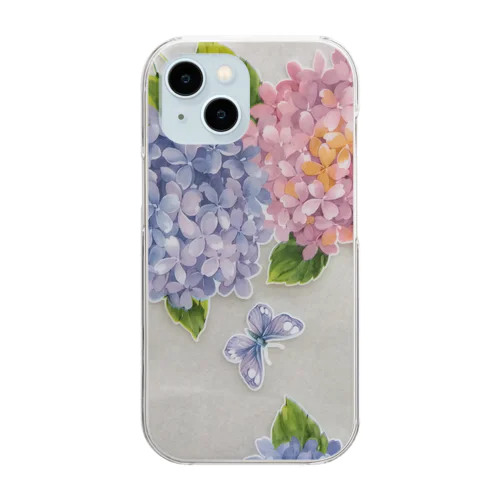 紫陽花 Clear Smartphone Case