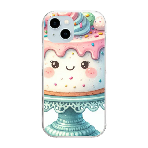 可愛いケーキちゃん Clear Smartphone Case