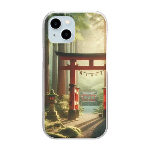 山奥の神社 Clear Smartphone Case