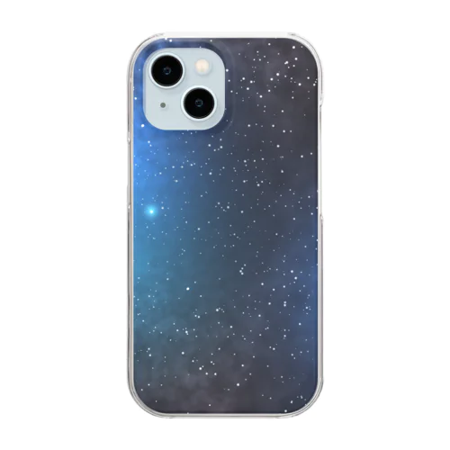 青い宇宙 Clear Smartphone Case