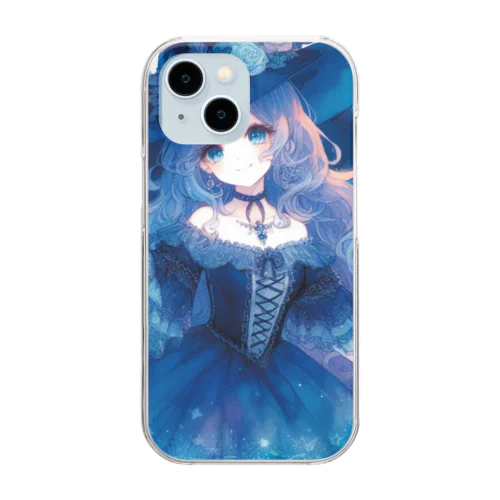 青い魔女 Clear Smartphone Case