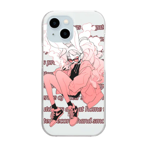 キセル喫煙兎娘 Clear Smartphone Case