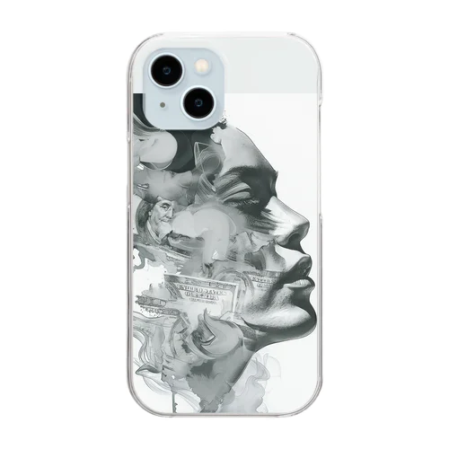 アート「女性の横顔」 Clear Smartphone Case