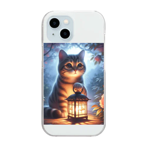 ねこニコばん Clear Smartphone Case