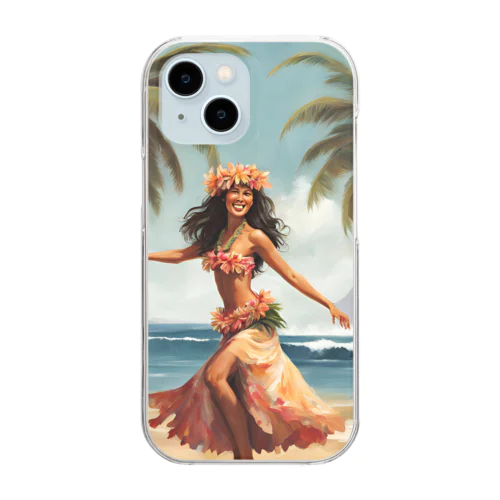 Hawaii フラガールちゃん♡ Clear Smartphone Case