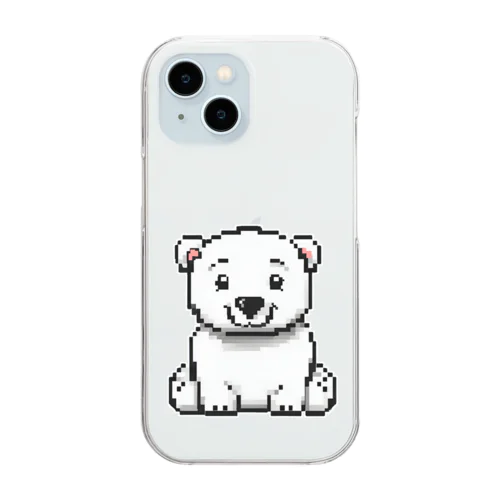 子供のシロクマ(ドット) Clear Smartphone Case