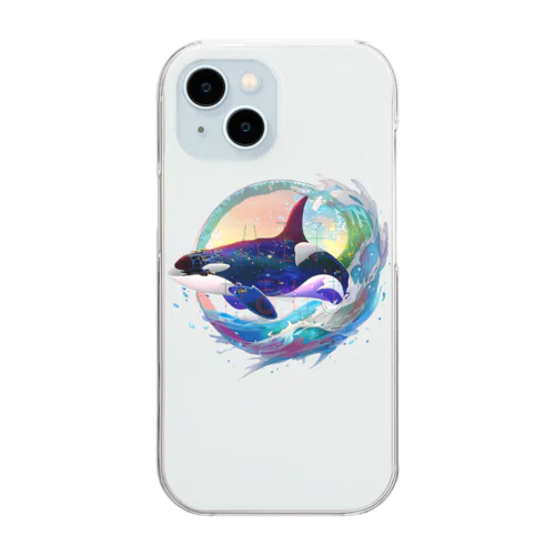 シャチ ３ Clear Smartphone Case