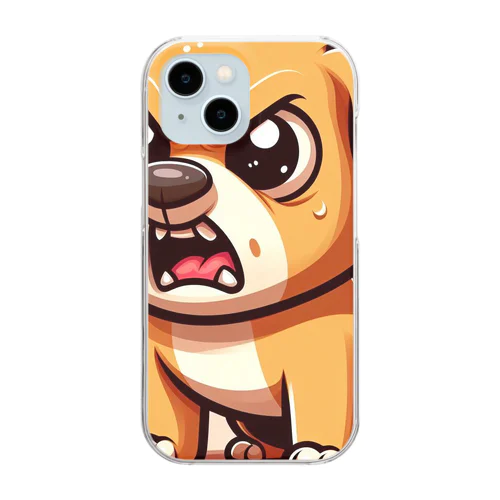 怒りん坊犬 Clear Smartphone Case