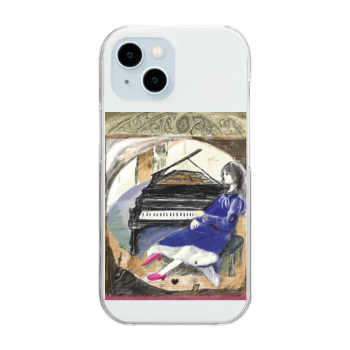 ピアノが好きな女の子 Clear Smartphone Case
