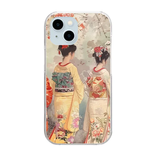 優雅な花見桜の花満開　なでしこ1478 Clear Smartphone Case