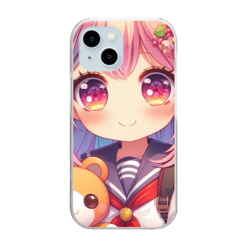 可愛い女の子 Clear Smartphone Case