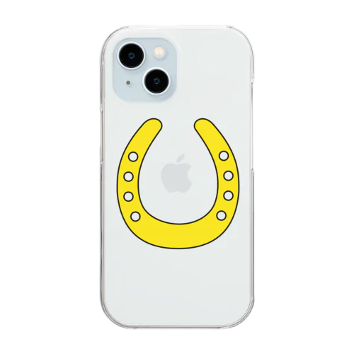 馬蹄（ホースシュー）Yellow Clear Smartphone Case