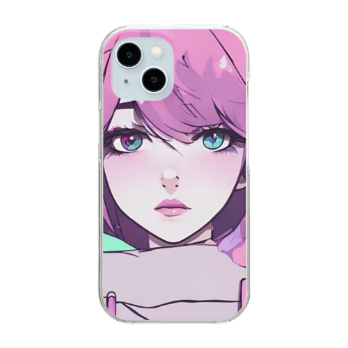 近未来美少女「オッドアイ」 Clear Smartphone Case