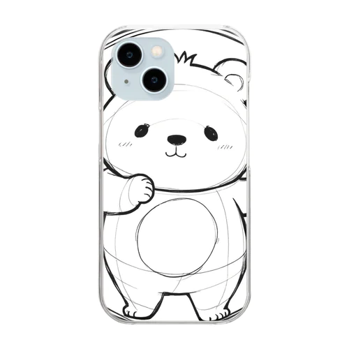 かわいいクマ Clear Smartphone Case