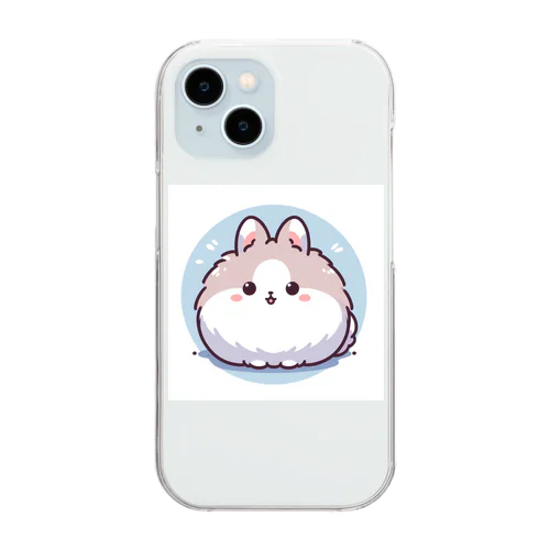 まんまるどうぶつ園 うさぎ Clear Smartphone Case