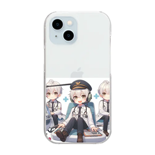 ドクターヘリ Clear Smartphone Case