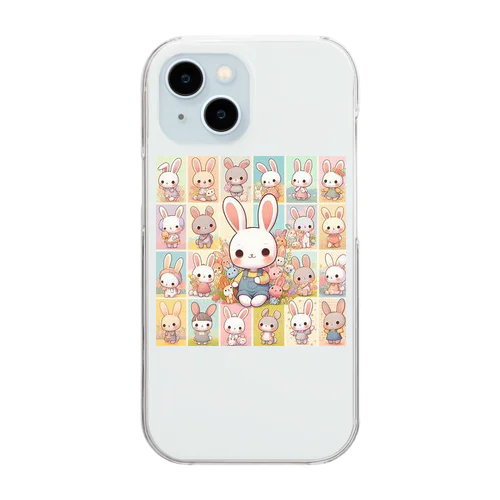 かわいいウサギちゃん Clear Smartphone Case