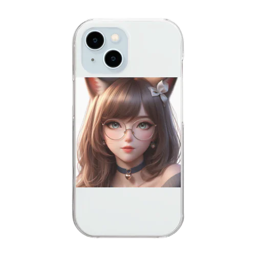 ねこニコばん Clear Smartphone Case