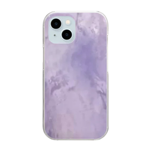 左官の壁　VIOLET Clear Smartphone Case