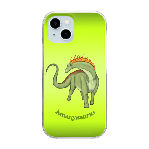 恐竜スマホケース　アマルガサウルス Clear Smartphone Case