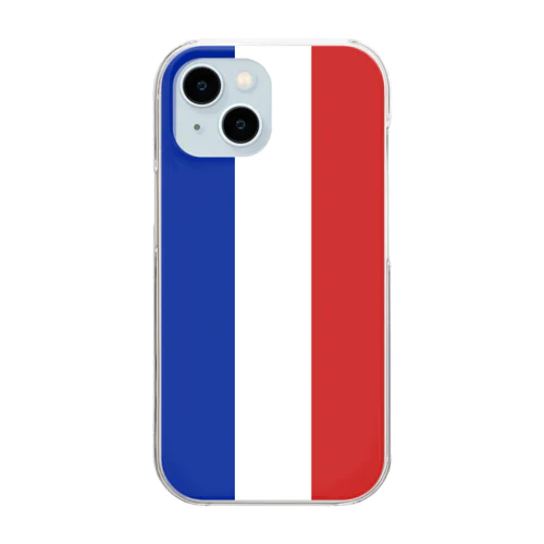 フランスの国旗 クリアスマホケース
