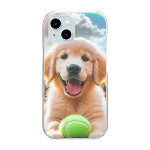 犬のグッズ Clear Smartphone Case