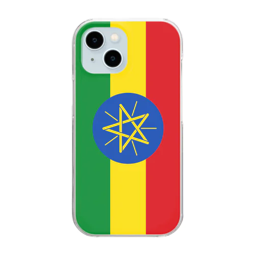 エチオピアの国旗 クリアスマホケース