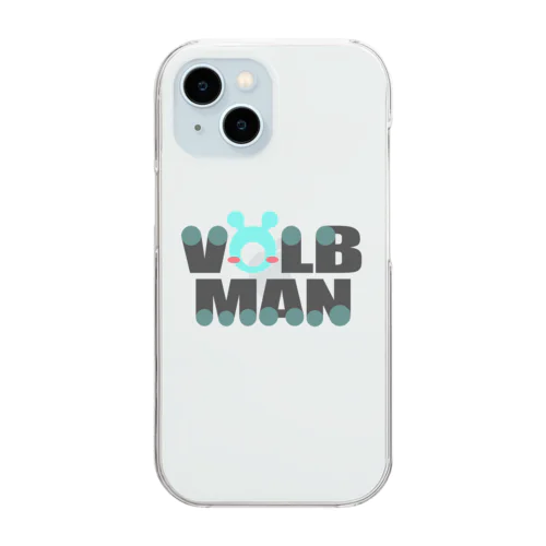 VOLBMAN ロゴ (黒) Clear Smartphone Case