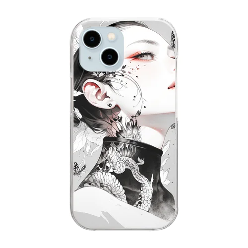 オシャレタトゥー美美美 Clear Smartphone Case