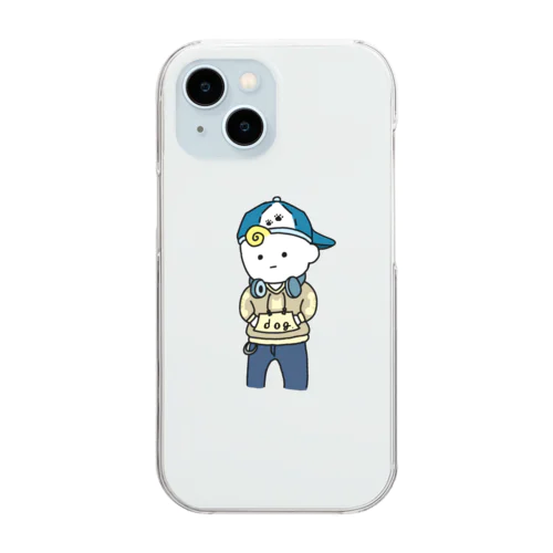 道行く犬を撫でたい男子 Clear Smartphone Case