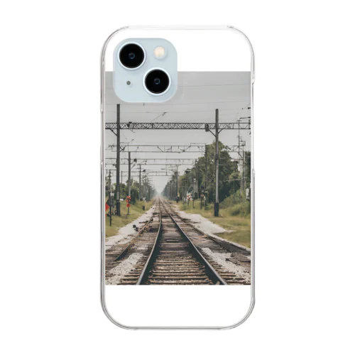 鉄道レールデザイン Clear Smartphone Case