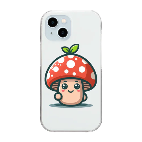 かわいいキノコくん🍄 Clear Smartphone Case