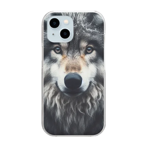 オオカミ　森の番人 Clear Smartphone Case