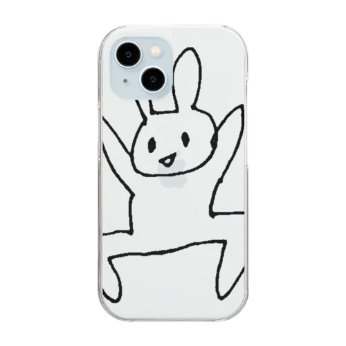 バンザイウサギ Clear Smartphone Case