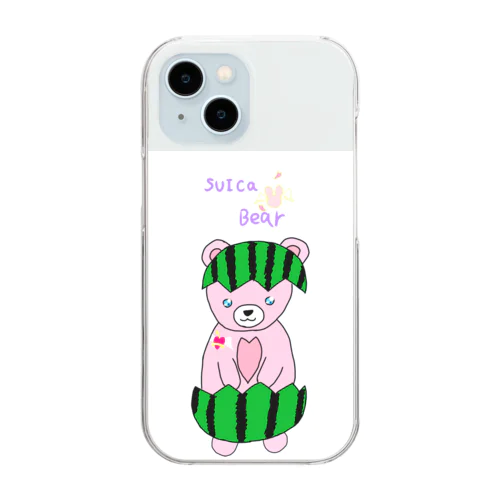 Suica♡Bear 투명 스마트폰 케이스