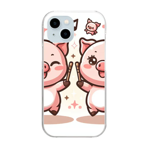 ブーブー Clear Smartphone Case