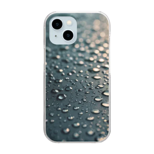 雨とぶつぶつ Clear Smartphone Case