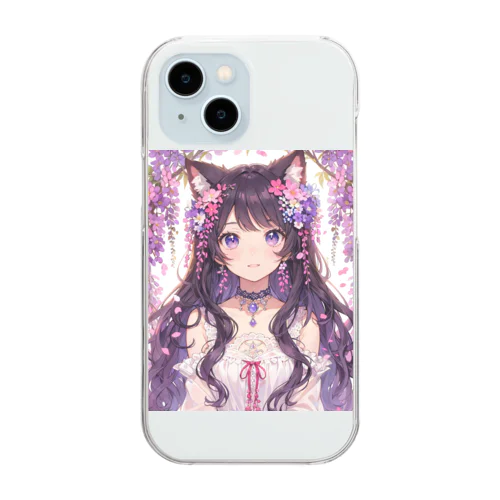 ねこニコばん Clear Smartphone Case