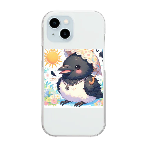 キュートカラス夏 Clear Smartphone Case