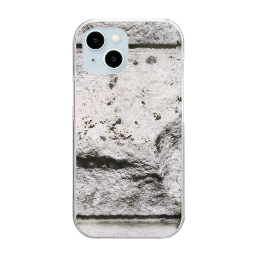 白いブロック Clear Smartphone Case