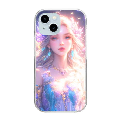 フラワームーンの女神様 Clear Smartphone Case