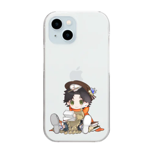 手紙を読む彩星くん Clear Smartphone Case