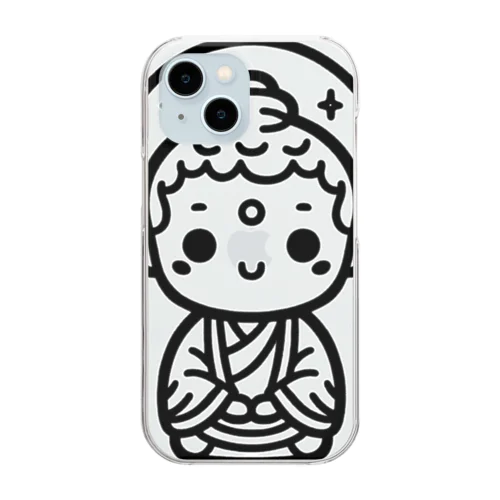 かわいい菩薩のシンプルイラスト Clear Smartphone Case