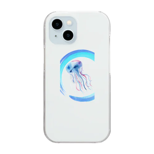 くらげ水彩 Clear Smartphone Case