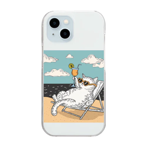 リゾートCat🏖 Clear Smartphone Case