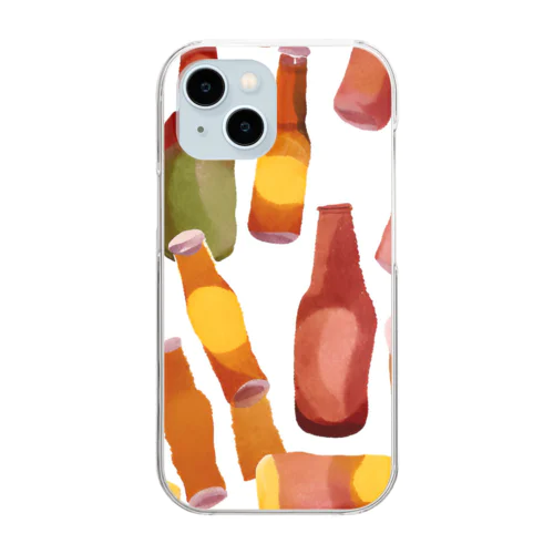 ビール好きのための　瓶ビール Clear Smartphone Case